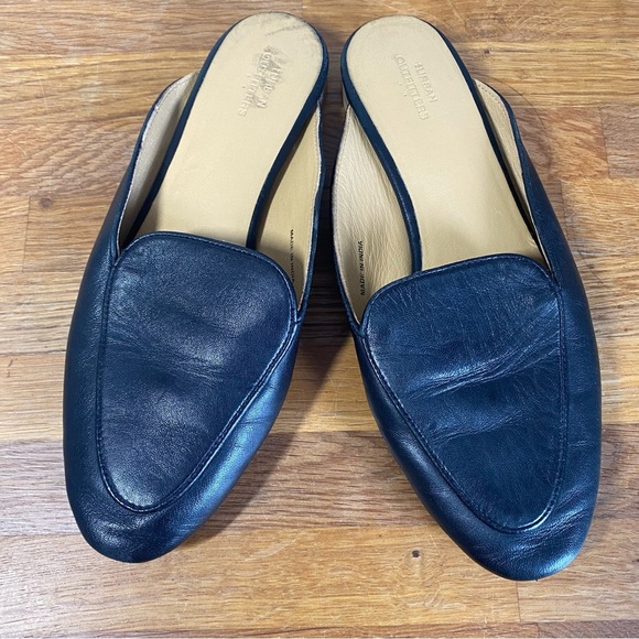 Urban Outfitters Black Driving Loafer Leather Mule Size 36 - Picture 3 of 10